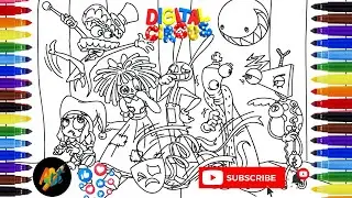 The Amazing Digital Circus Top Learn to color coloring-sheet
