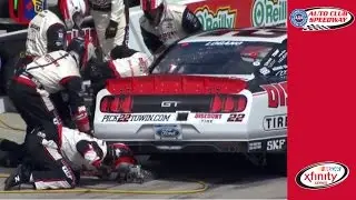 Pit road problems for Logano