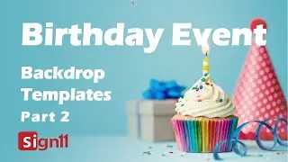 Birthday Backdrop Templates Part 2