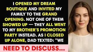 I Opened My Dream Boutique And Invited My Family To The Grand Opening. Not One Of Them Showed Up