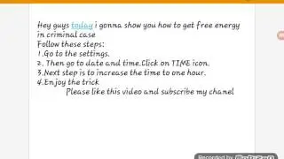 How to get free energy in Criminal Case-Free energy boost in Criminal Case-