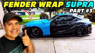 Revamp Your Ride! Supra Mk5 FENDER WRAP &bull;  Miami Blue VINYL FROG &bull; Part 3