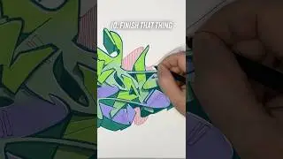 Graffiti Sketch in 10 Easy Steps  #graffitigroovin #sketching #art #graffiti #painting #graff #smoe