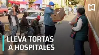 Ciudadano lleva comida a familiares de pacientes con COVID-19 en CDMX - Despierta