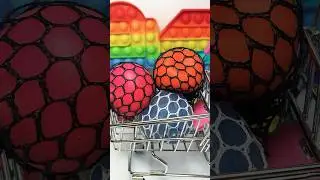 Crazy Colorful Stressball Squishy With Among Us Pop It! ❤️ #toys #satisfying #trending #shorts