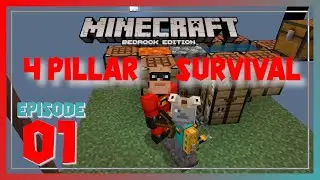 Daddy and Daughter Play Minecraft |  4 Pillar Survival Skyblock | 01
