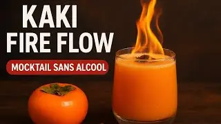 Kaki Fire Flow &ndash; Le mocktail flamboyant qui r&eacute;chauffe l&rsquo;hiver 