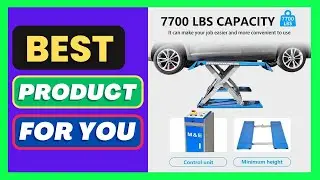 MOTOOL 7700lbs Mid Rise Scissor Lift Pneumatic Release Auto Lift Car