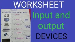 WORKSHEET on Input and output devices
