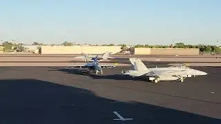 US Navy F-18 Fighters Departing Scottsdale, AZ KSDL July 6, 2022