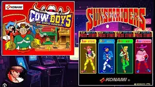 SUNSETRIDERS Y COWBOYS OFF MOON MESA -ambos juegos de KONAMI !! del mismo estilo