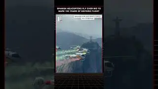 #FirstpostNews: Spanish Helicopters Fly Over Rio to Mark 100 Years of Historic Flight | N18G