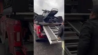 Snowmobile and tools!! #truckbossdecks #viral #truck ￼#ford #snowmobile #trailer #trucktrailer