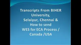 Transcripts from Bharath University & How to send WES for ECA process/Jan 2020/Tamil