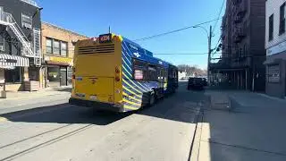 2024 Novabus LFS #9257 Q104 Bus Arrives & Departs 46th Street