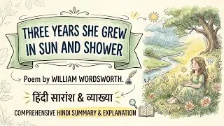 Three Years She Grew in Sun and Shower: Poem by William Wordsworth || Summary & Explanation in Hindi