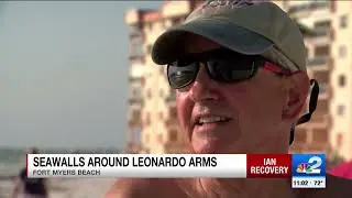 Sea Wall Installed To Protect Fort Myers Beach Condo Building Just Feet From The Gulf Of Mexico
