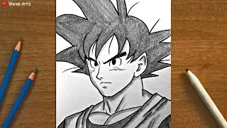 how to draw Goku step by step | goku drawing easy | How to draw anime step by step