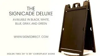 BLACK Plasticade PORTABLE SANDWICH BOARD STYLE A-FRAME Signicade Deluxe 140 FROM SIGNS DIRECT