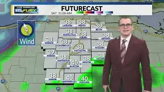 Rain/snow showers arrive by this afternoon