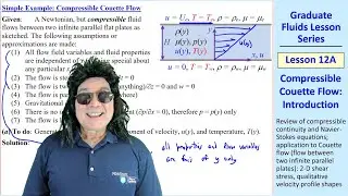Graduate Fluids Lesson 12A: Compressible Couette Flow: Introduction
