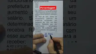 Porcentagem em Concursos P&uacute;blicos #edutuber #matem&aacute;tica #mathematica #matematica