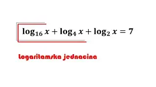 Logaritamska jednačina