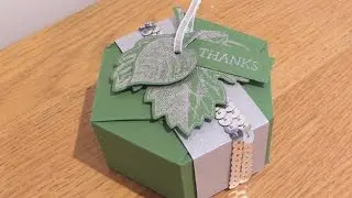 Hexagonal Gift Box with Vintage Leaves by Stampin' Up