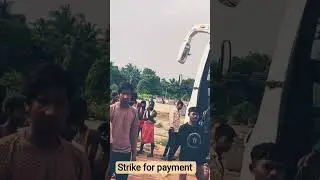 Strike for late payment in labour colony #strike #labour #payment