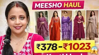 Meesho Kurti Set Haul 😍 | ₹300&ndash;₹1000 Budget Kurti with Dupatta | Honest Review | Santoshi Finds