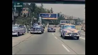 CLASSIC CARS FROM THE 50's HOLLYWOOD SUNSET IN 1952 TIME TRAVEL TRAVLE joe rogan