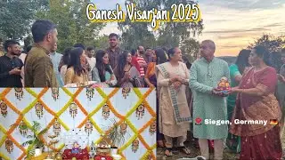 Ganesh Visarjan in Siegen, Germany 2025 | Indian Festival Celebration at Home 🇮🇳🇩🇪