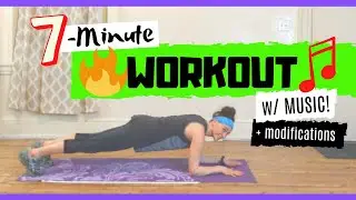 Scientific 7-Minute Workout with Music + Modifications 🔥 Fat-Burning Full-Body HIIT Workout at Home