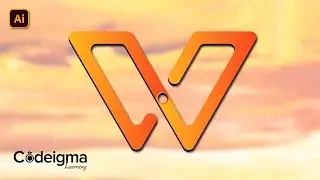 How To Make Letter W Logo Design Illustrator |Design 5| Lettermark Logo Series | Codeigma Learning