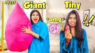We used only GIANT & TINY products for 24 hours!! *extreme challenge* 😂