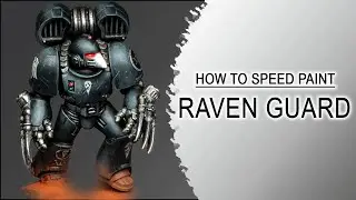 Speed painting Raven Guard &ndash; Easy Black Armor + Red glowing Eyes