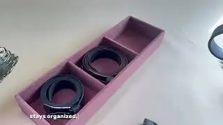 DARK PINK 3-SLOT BELT TRAY &ndash; Stylish Organizer for Belts & Daily Accessories #musthaves