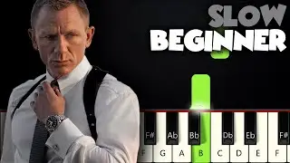 The James Bond Theme | SLOW BEGINNER PIANO TUTORIAL + SHEET MUSIC by Betacustic