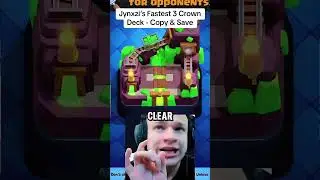 Jynxzi&rsquo;s Fastest 3 Crown Deck ⚡ Clash Royale Best Deck 2025 #Shorts