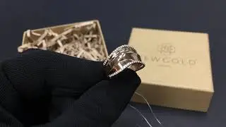 ! Кольцо 094843 из красного золота 585 пробы с фианитами