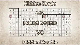 Hidden Single & Naked Double & Hidden Double Comparison | Hindi