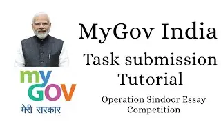 How to Upload on MyGov Website 2025 | Task Submission Guide (Using Operation&nbsp;Sindoor&nbsp;Essay)