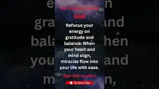 The Universe Secret: Angel Number: 666! #angelnumbershorts #messagefromgod #beleiveinyourself