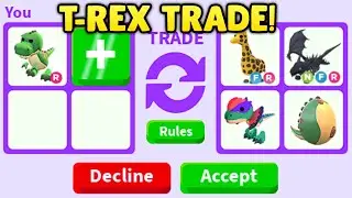I TRADED MY NEW T-REX ADOPT ME (ROBLOX TRADING PROOF)