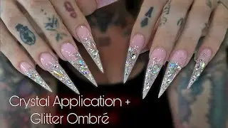 Tips for long lasting crystals! | Acrylic Glitter Ombr&eacute; Application