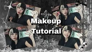 Makeup tutorial g&oacute;tico/alternativo de t&iacute;a chul&iacute;sima 🦇🪦 #gothic #alternative #makeuptutorial 