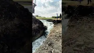 Pond draining asmr
