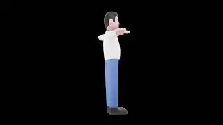 3D Cartoon Male Veterinarian Turntable | Stylized Animal Doctor Character