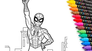 Забавные раскраски Человек-паук - Классический Человек-паук Marvel