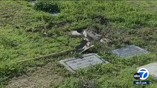 Vandals destroy 23 headstones at Compton cemetery